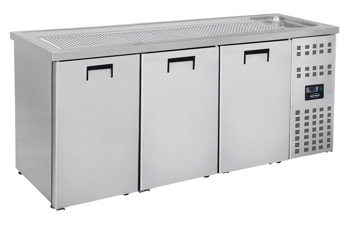 Réfrigérateur à bière triple porte en acier inoxydable 430 - FRANCE CHR