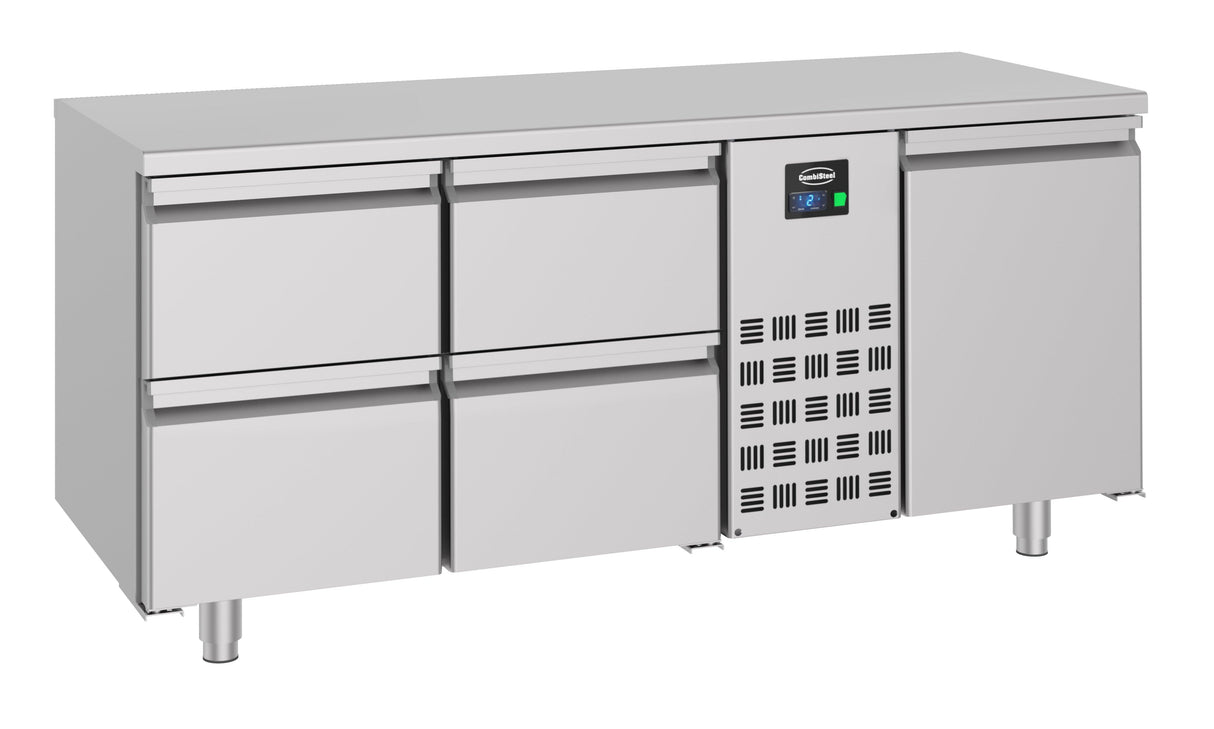 Table Réfrigérée Pro Line 1 Porte + 4 Tiroirs - FRANCE CHR