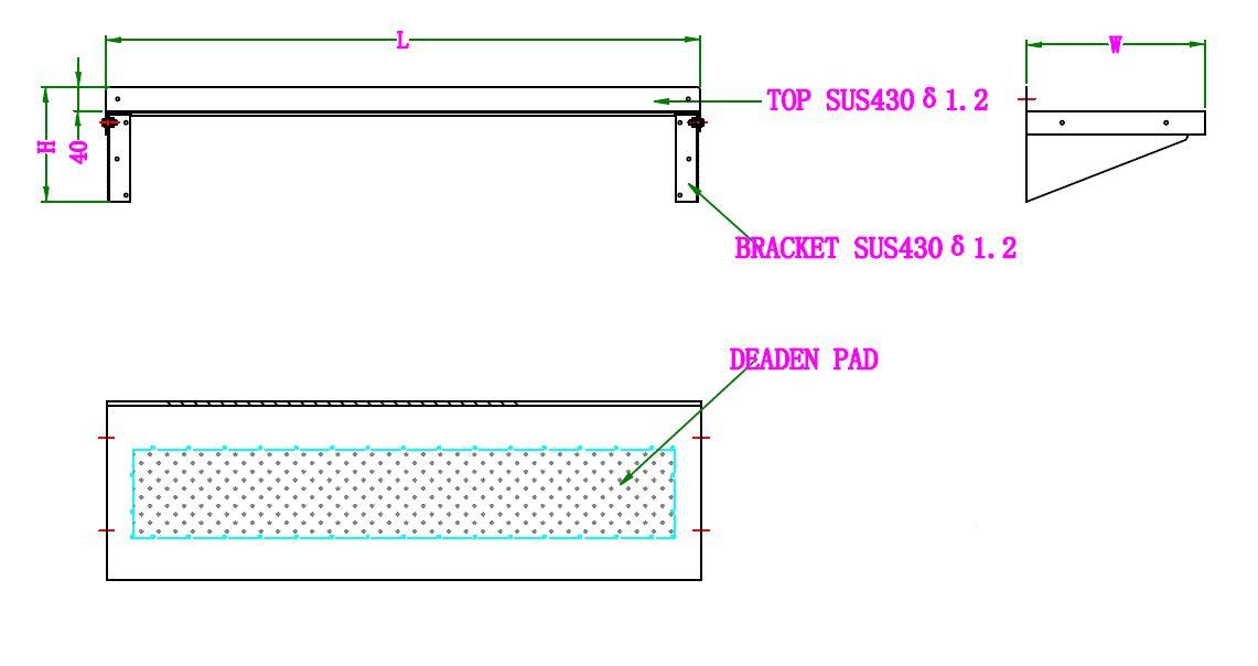 Étagères murales en acier inoxydable 430 - 400 disponibles, 900 mm de longueur, consoles incluses. - FRANCE CHR
