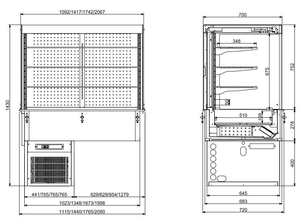 Vitrine Murale Réfrigérée Cubique 3-en-1 - FRANCE CHR