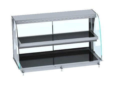 Vitrine Chauffante Courbée Noir 4/1 - FRANCE CHR