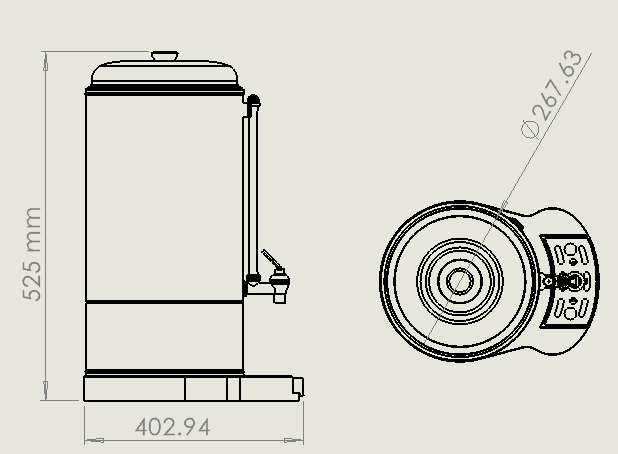 Percolateur à Café Double Paroi 6L - 40 Tasses - FRANCE CHR