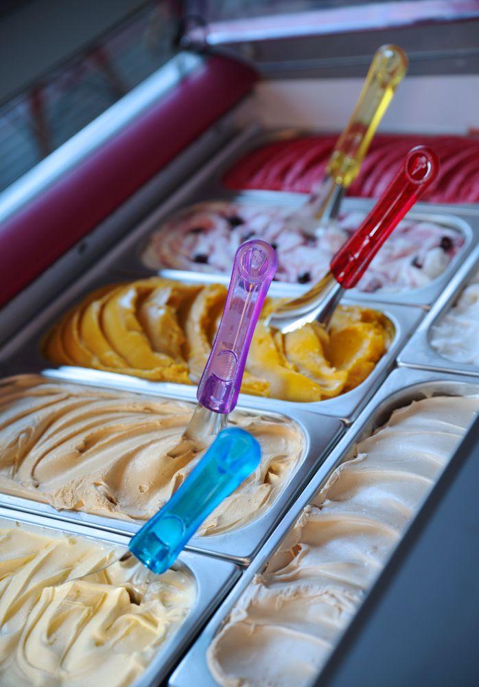 Spatule à glace avec manche en Tritan, HENDI, Bleu, (L)260mm