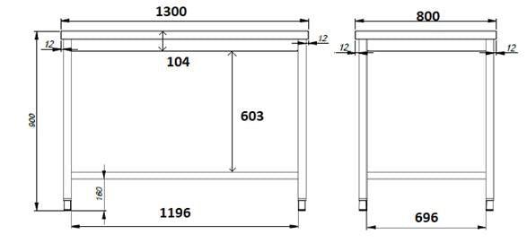 Plan de Travail CombiSteel 800 - Élégance et Fonctionnalité - FRANCE CHR
