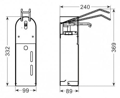 Pôle de Désinfection avec Distributeur à Commande Coude - FRANCE CHR