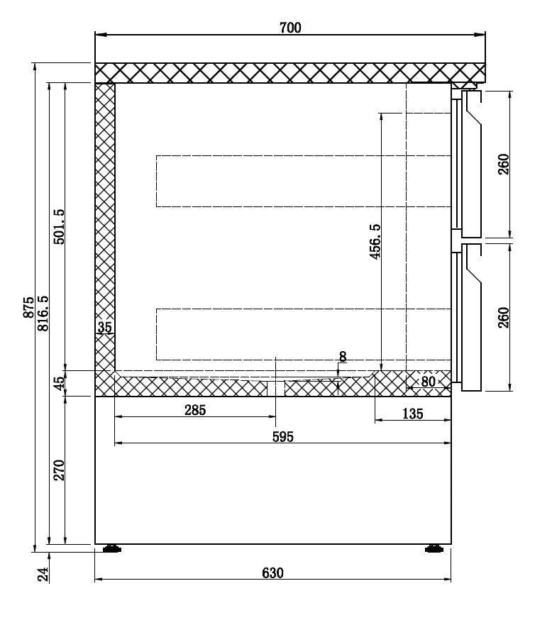 Table Réfrigérée Compacte 6 Tiroirs en Acier Inoxydable - FRANCE CHR