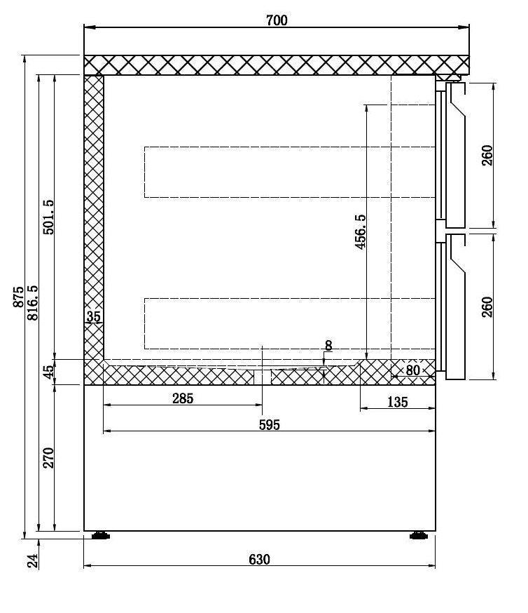 Table Réfrigérée Compacte 6 Tiroirs en Acier Inoxydable - FRANCE CHR