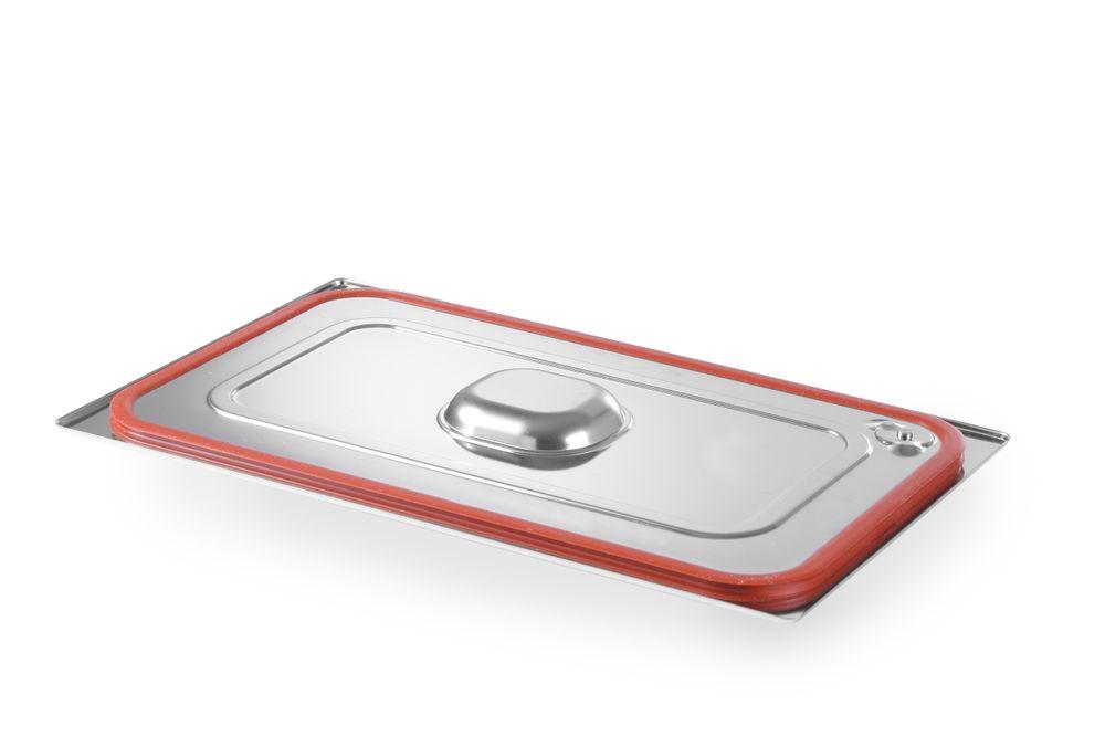 Couvercle pour bacs GN avec bord en silicone, HENDI, Profi Line, GN 1/2, 265x325mm