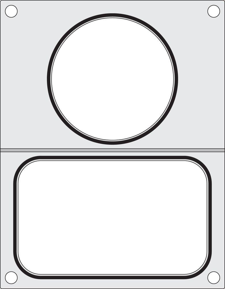 Matrice de scellage HENDI, HENDI, 2 récipients (1x 178x113 mm, 1x ø115 mm)