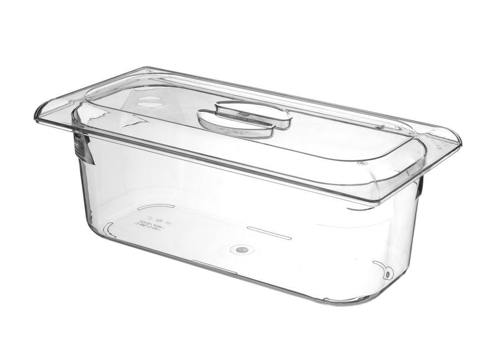 Bac à glace polycarbonate, HENDI, 5L, Transparent, 360x165x(H)120mm