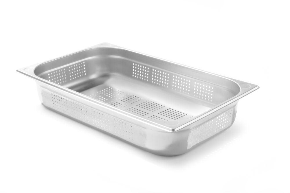 Bac gastronorme GN 1/1 perforé, HENDI, Kitchen Line, GN 1/1, 9L, (H)65mm