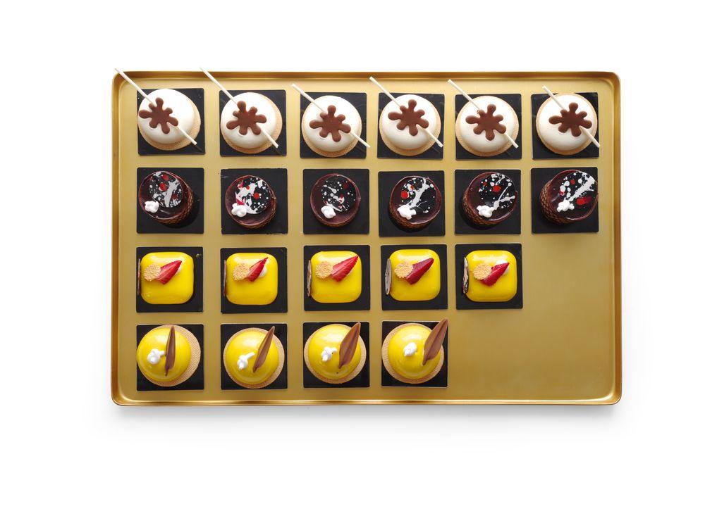 Plateau de présentation couleur or, HENDI, 600x400x(H)20mm