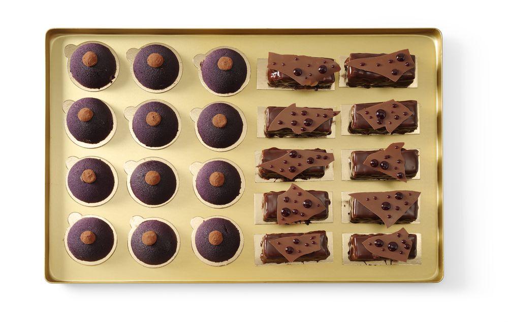 Plateau de présentation couleur or, HENDI, 400x300x(H)20mm