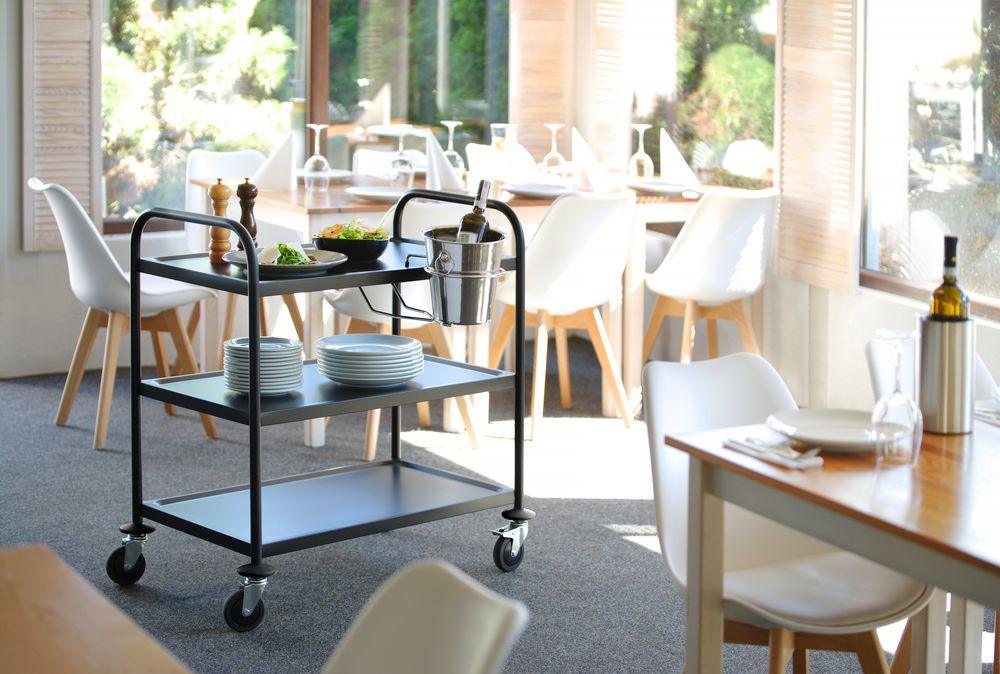 Chariot de service noir mat, HENDI, 905x585x(H)945mm