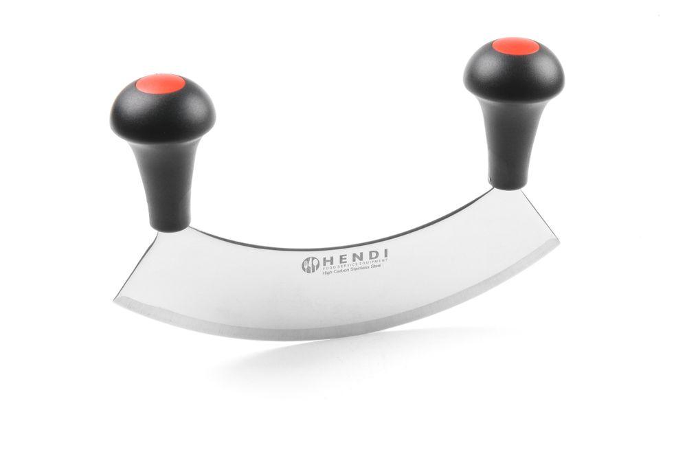 Hachoir demi-lune, HENDI, lame simple, Noir, (L)215mm