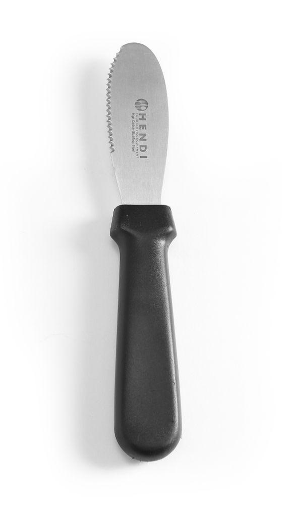 Couteau à beurre - cranté, HENDI, Noir, (L)210mm