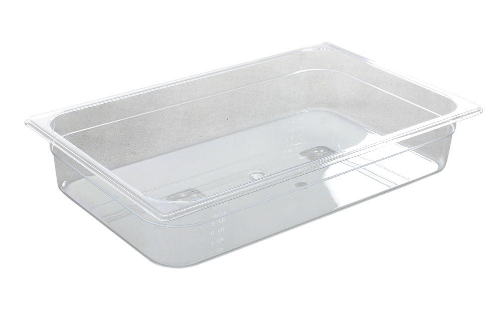 Bac Gastronorme 1/1, HENDI, Profi Line, GN 1/1, 14L, Transparent, 530x325x(H)100mm