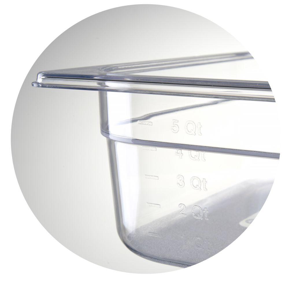 Bac Gastronorme 1/2, HENDI, Profi Line, GN 1/2, 6,5L, Transparent, 325x265x(H)100mm