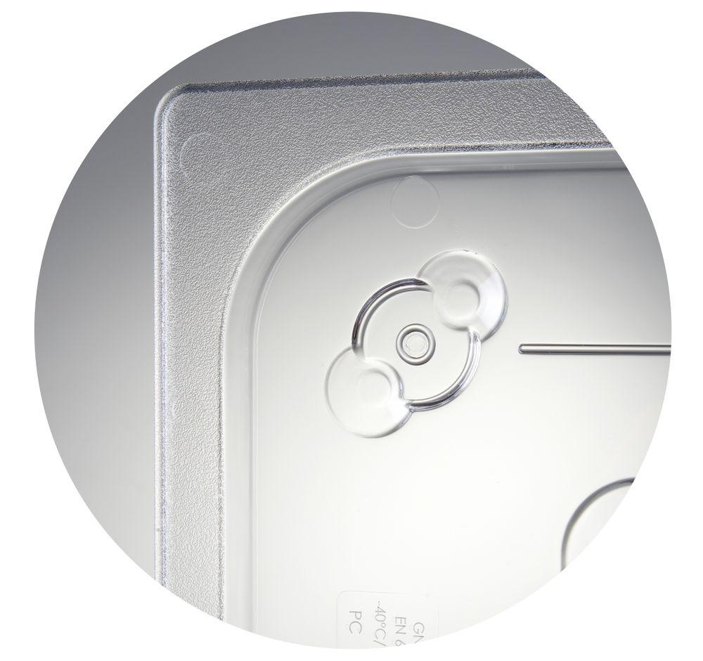 Bac Gastronorme 1/2, HENDI, Profi Line, GN 1/2, 6,5L, Transparent, 325x265x(H)100mm