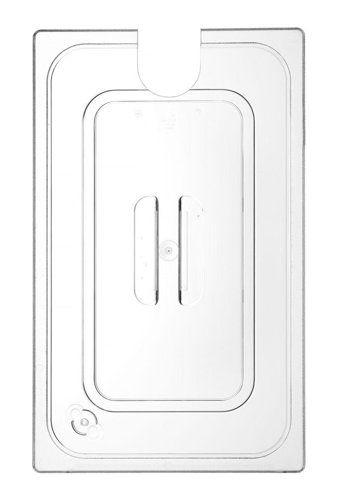 Couvercle gastronorme avec encoche pour thermoplongeur, HENDI, GN 1/1, Transparent, 530x325mm