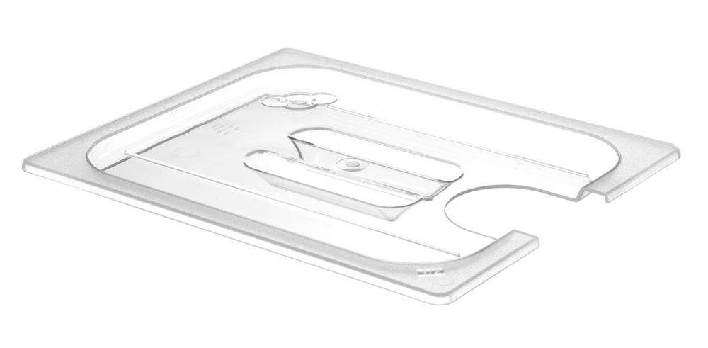 Couvercle gastronorme avec encoche pour thermoplongeur, HENDI, GN 1/1, Transparent, 530x325mm