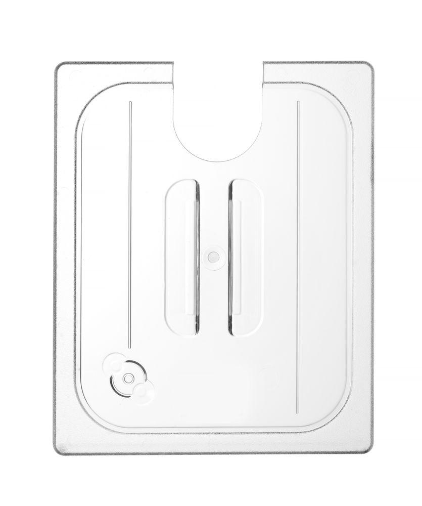 Couvercle gastronorme avec encoche pour thermoplongeur, HENDI, GN 1/2, Transparent, 265x325mm