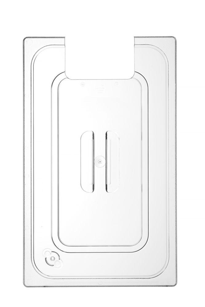 Couvercle gastronorme avec encoche pour thermoplongeur, HENDI, GN 1/1, Transparent, 530x325mm