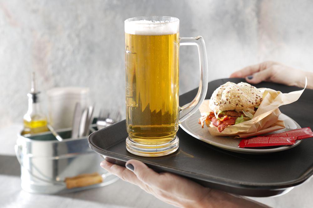 Plateau de service, rectangulaire, antidérapant, HENDI, 255x355mm