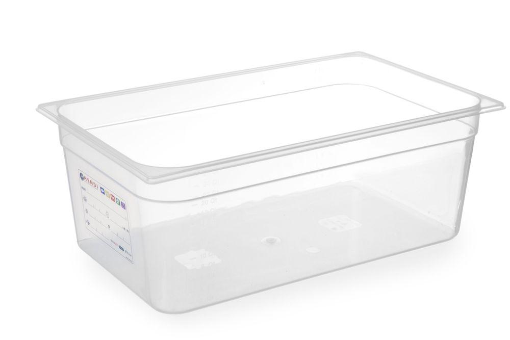 Bac Gastronorme 1/1, HENDI, GN 1/1, 9L, Transparent, 530x325x(H)65mm