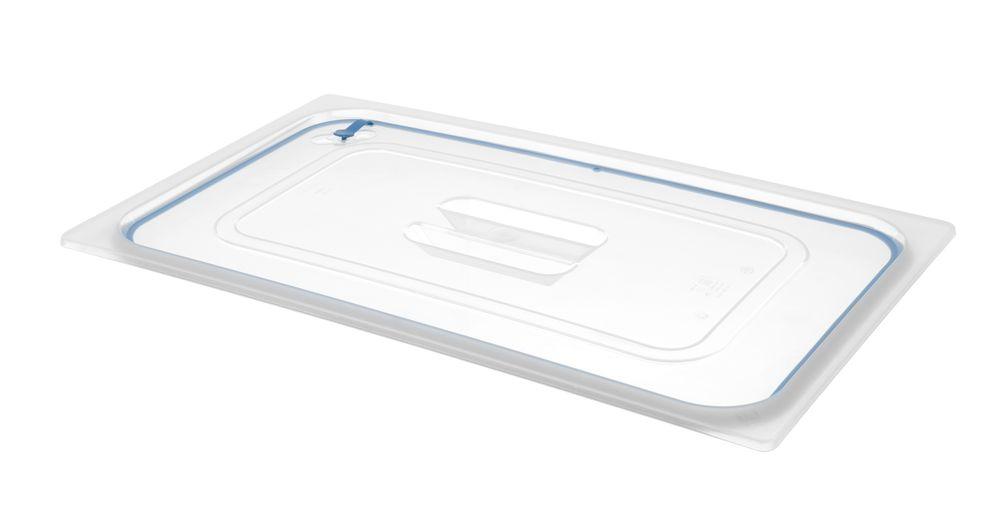 Couvercles pour bacs GN en polypropylène avec fermeture hermétique, HENDI, GN 1/1, Transparent, 530x325mm