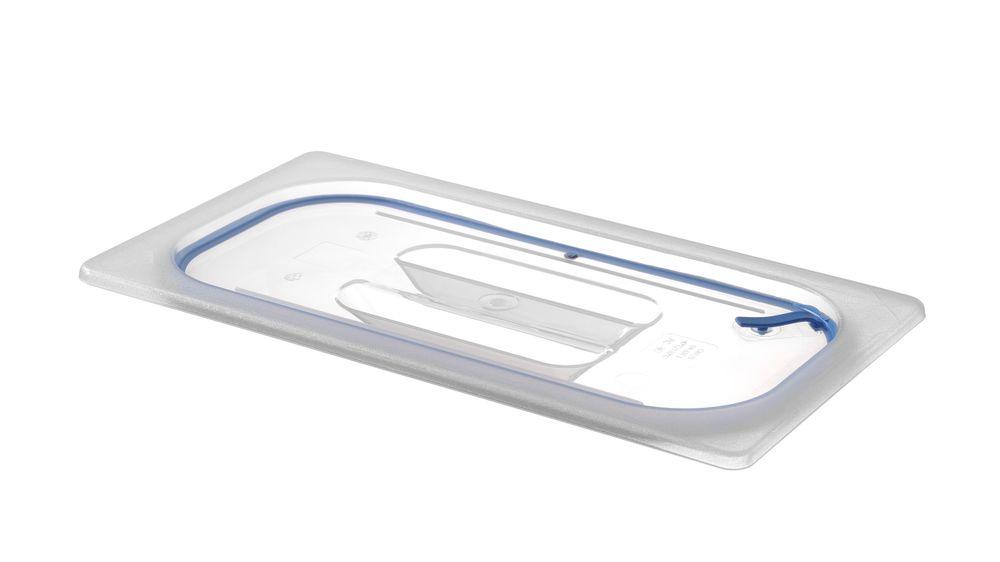 Couvercles pour bacs GN en polypropylène avec fermeture hermétique, HENDI, GN 1/3, Transparent, 325x176mm