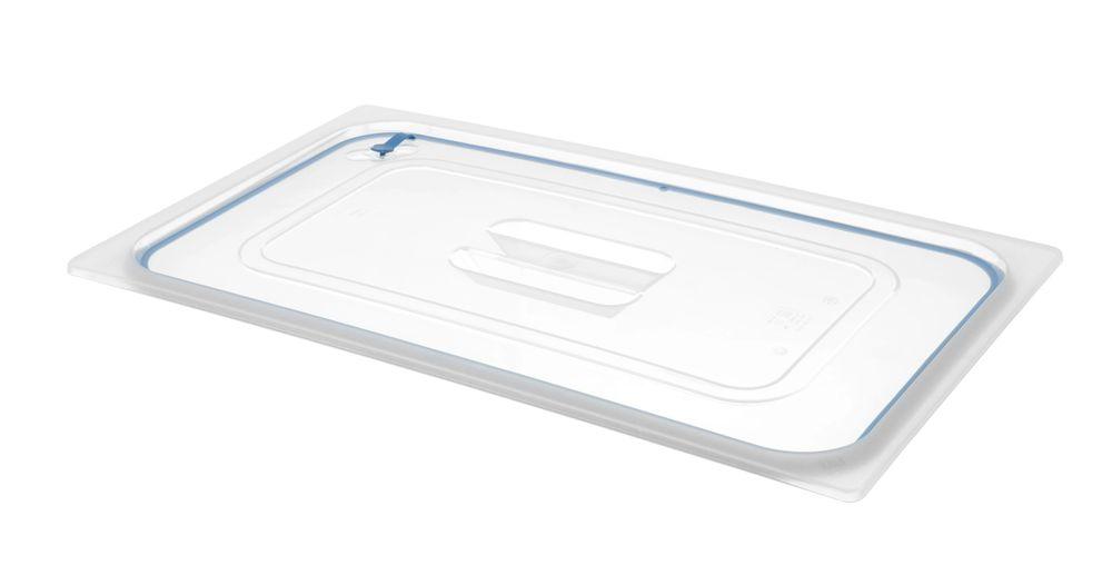 Couvercles pour bacs GN en polypropylène avec fermeture hermétique, HENDI, GN 1/1, Transparent, 530x325mm
