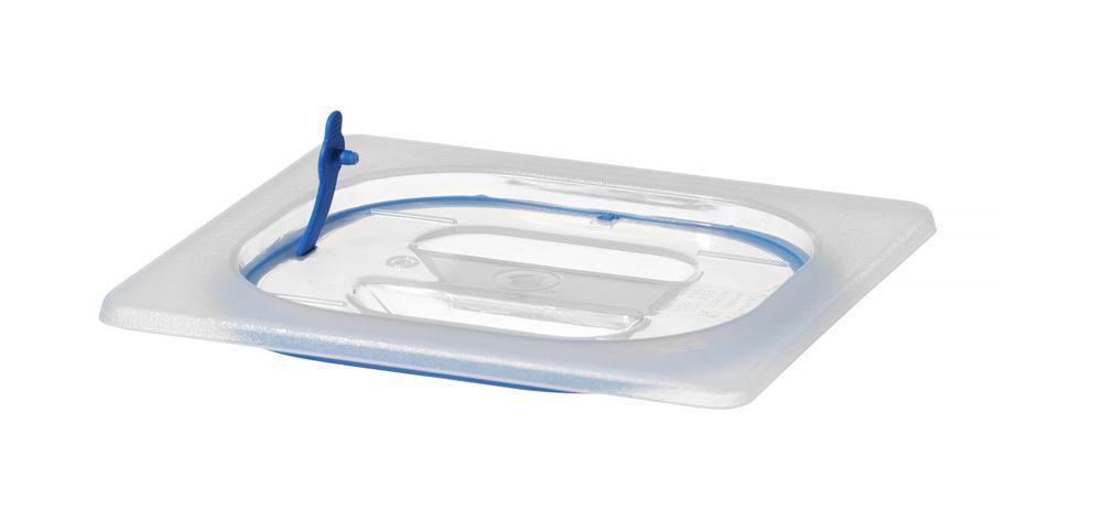 Couvercles pour bacs GN en polypropylène avec fermeture hermétique, HENDI, GN 1/6, Transparent, 176x162mm