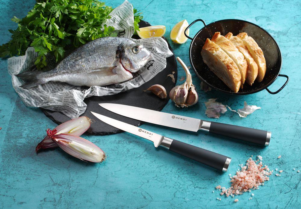 Mallette de couteaux 9 pièces, HENDI, Noir, 445x260x(H)65mm