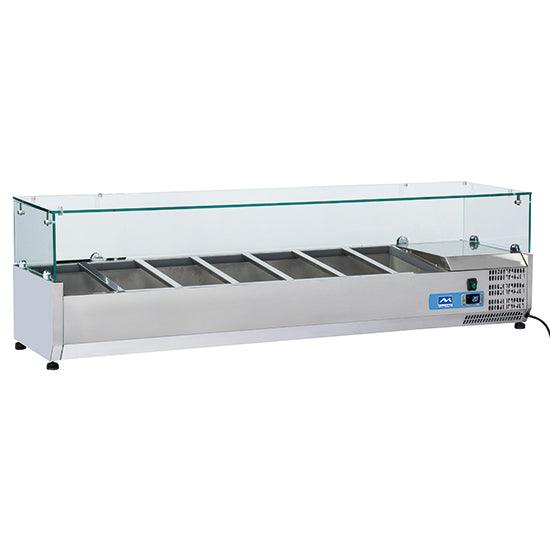 Superstructure réfrigérée 5x GN 1/3 + 1x GN 1/2 h=150 mm, +2°/+8°C