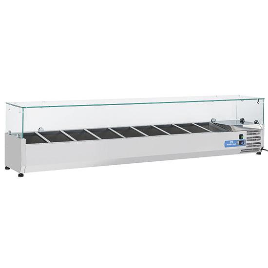 superstructure réfrigérée 10x GN 1/4 h=150 mm, +2°/+8°C