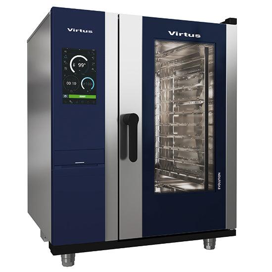Four mixte électrique à vapeur avec chauffe-eau et système de nettoyage automatique, 10x GN 1/1