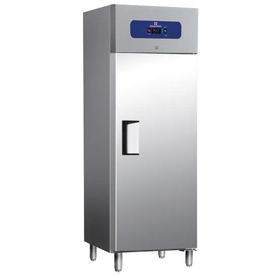 Réfrigérateur 400 litres en inox, 460x485 mm, -2°/+8°C