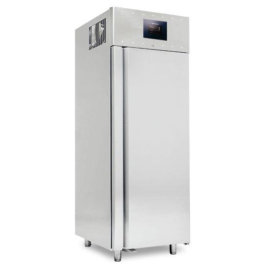Réfrigérateur 700 litres en inox GN 2/1, -2°/+8°C, isolation 85 mm - WiFi