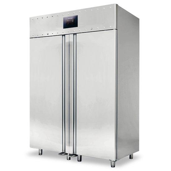 Réfrigérateur 1400 litres en inox GN 2/1, -2°/+8°C, isolation 85 mm - WiFi