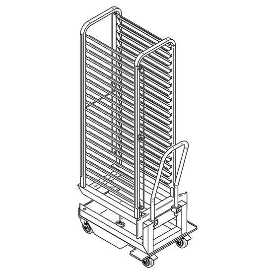 chariot porte-plaques pour fours 20x GN 1/1