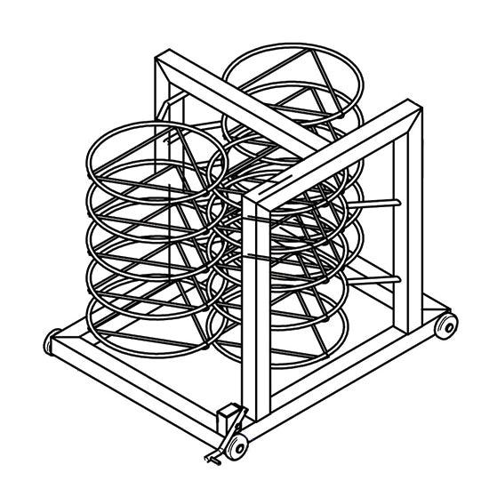 structure porte-assiettes pour chariot, 18x ø 310 mm