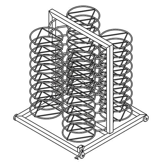 structure porte-assiettes pour chariot, 52x ø 310 mm