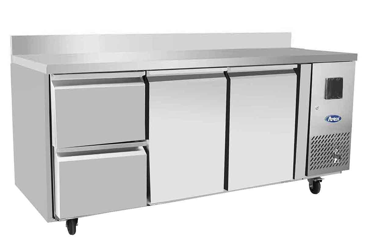 TABLE POSITIVE 2 PORTES 
+ 2 TIROIRS 1/2 - ATOSA - FRANCE CHR