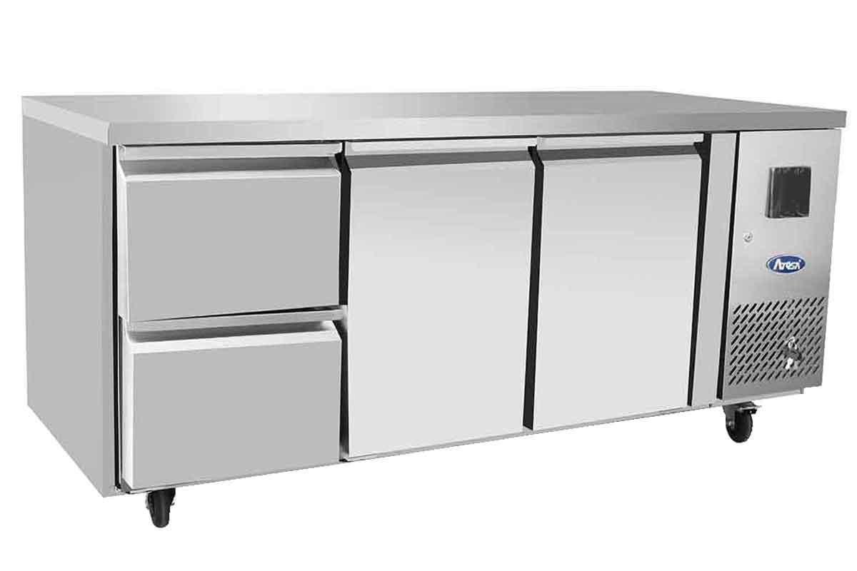 TABLE POSITIVE 2 PORTES
+ 2 TIROIRS 1/2 - ATOSA - FRANCE CHR