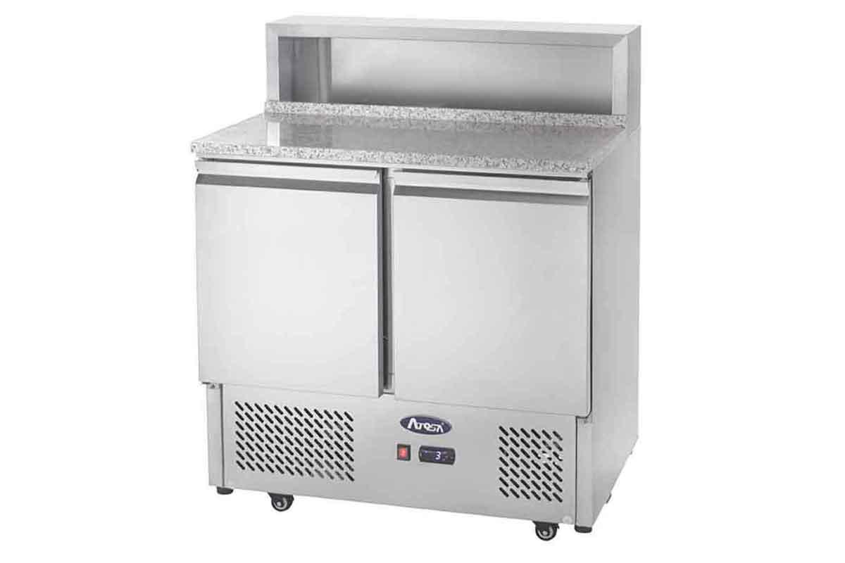 MEUBLE A PIZZAS COMPACT DESSUS INOX 2 PORTES - ATOSA - FRANCE CHR