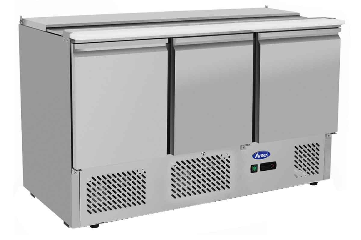 MEUBLE SALADETTE CAPOT INOX 3 PORTES - ATOSA - FRANCE CHR