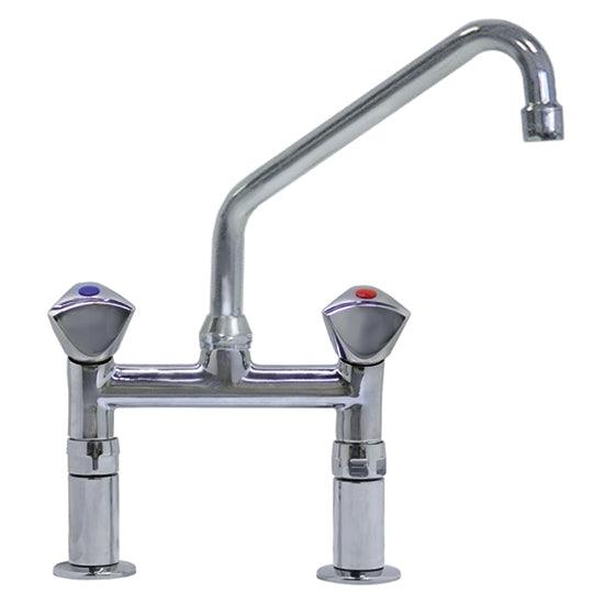 mélangeur 2 trous avec bec en U, raccord 1/2"