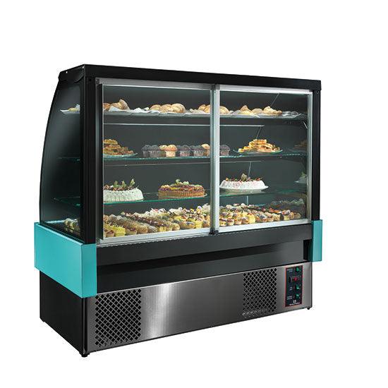 Comptoir réfrigéré ventilée avec 3 étagères, 2°C/+8°C, l=900 mm - RAL9005