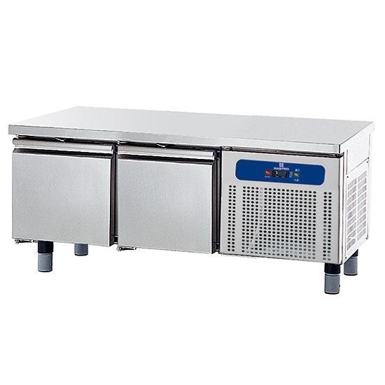 soubassement réfrigéré avec 2 tiroirs 1/1 pour appareils de cuisson, l=1400 mm